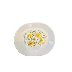 Corelle Corning April Oval Platter Yellow Spring Flowers